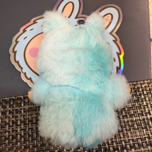 NWT Cutester Blue Ombre Fuzzy Plush Keychain by - Picture 3 of 6